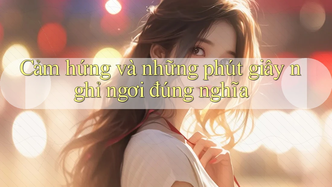 Cảm hứng và những phút giây nghỉ ngơi đúng nghĩa
