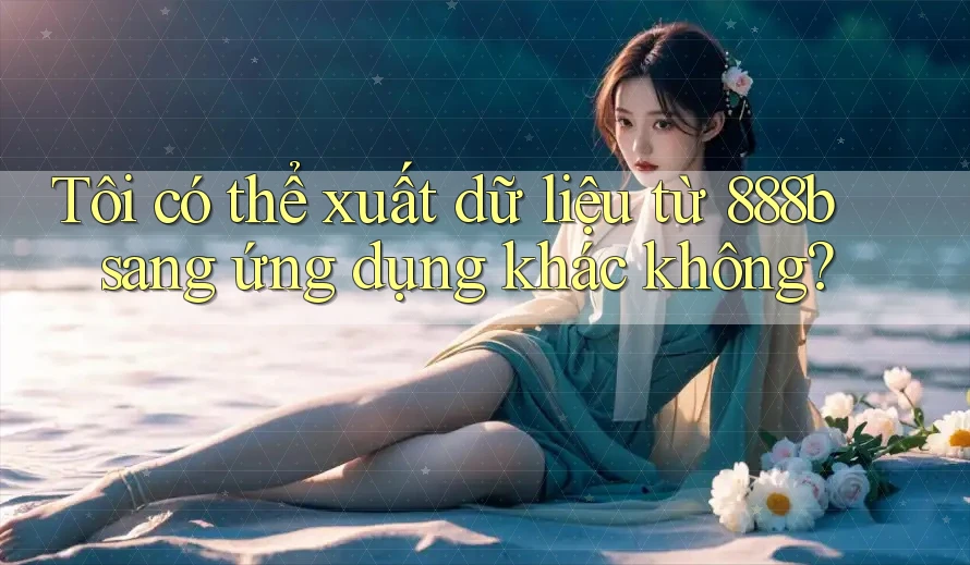 Tôi có thể xuất dữ liệu từ 888b sang ứng dụng khác không?